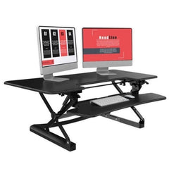 Loctek LXR48 Standing Desk Converter black with 2 monitors