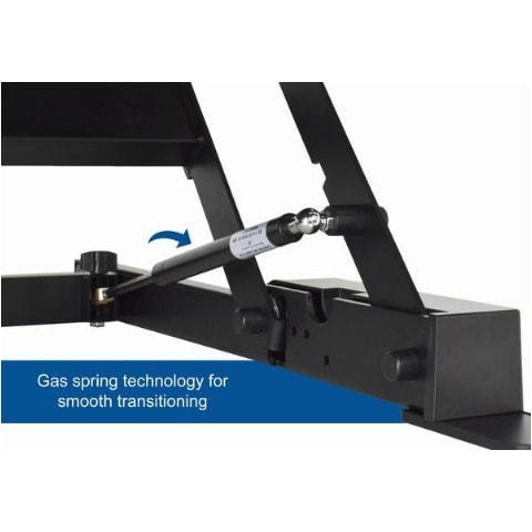 VIVO DESK-V000C Corner Standing Desk Converter Gas Springs