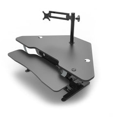 VersaDesk Universal Single LCD Spider Monitor Arm Black On Desk