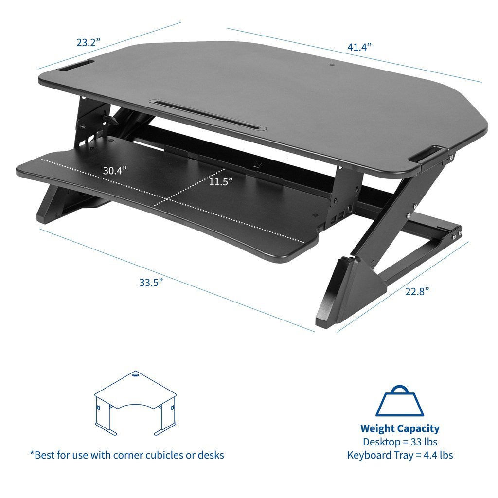 Vivo Desk V000LC Dimensional Illustration