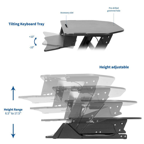 Vivo Desk V000LC Height Setting