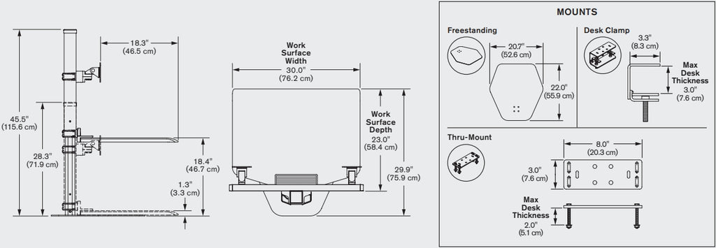 Winston Workstation Triple Dimensions