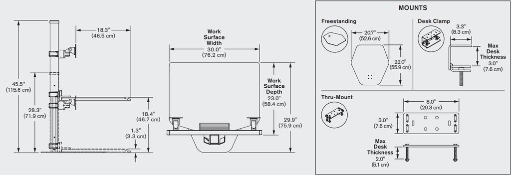 Winston Workstation Quad Dimensions