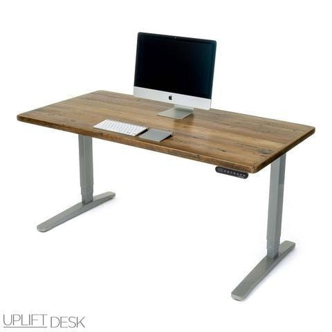 Uplift Standing Desk With Reclaimed Wood Top Standing Desk Nation