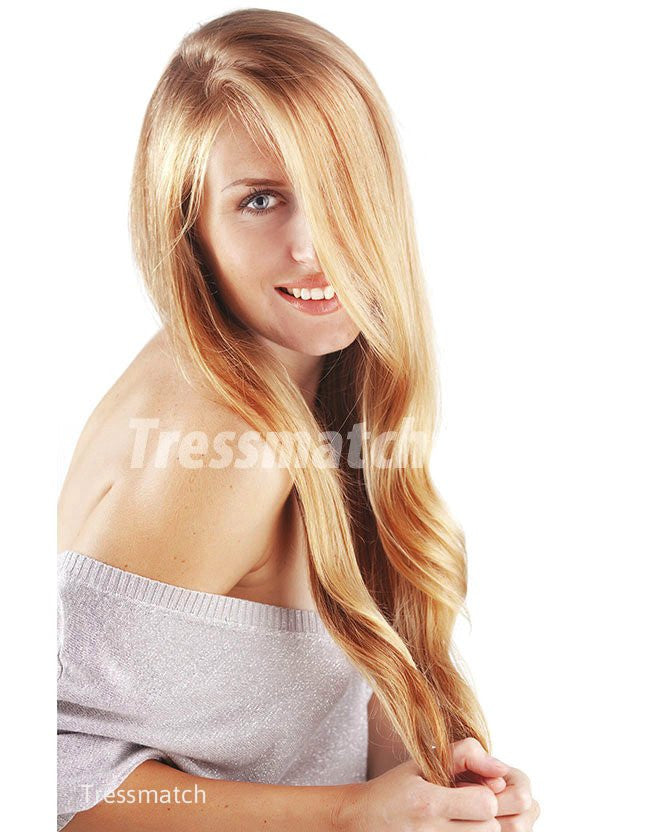 20 22 Strawberry Blonde Highlights Thick Human Hair Extensions