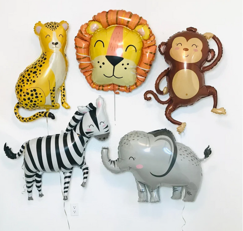 Safari Animal Balloons for Party Animal Theme Birthday by Girly Gifts