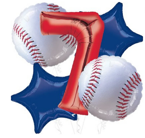 Baseball birthday balloons