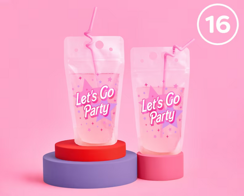 Drink Pouches for Barbie Birthday Party