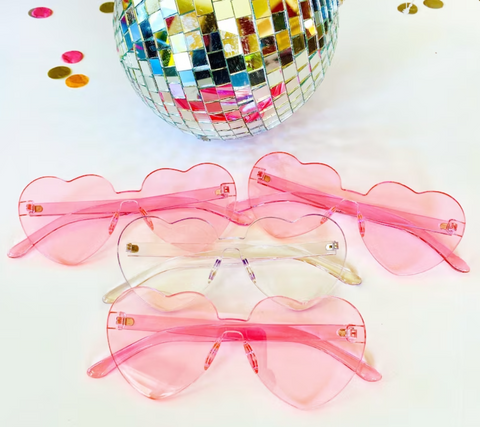 Heart shaped pink glasses for Barbie Party