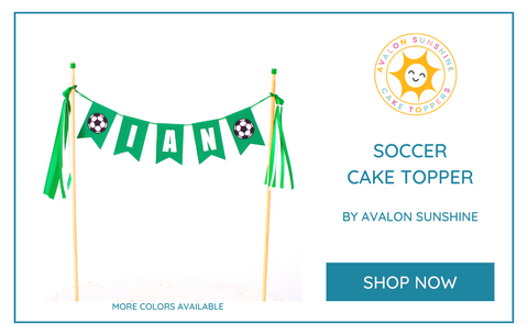 soccer birthday cake topper | cake topper by Avalon Sunshine