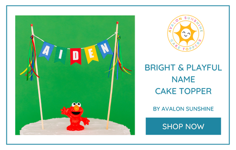 Bright and Playful colors cake topper | personalized Cake toppers by Avalon Sunshine