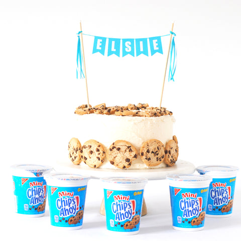 Cookie Cake for Birthday with personalized name cake topper | cake toppers by Avalon Sunshine