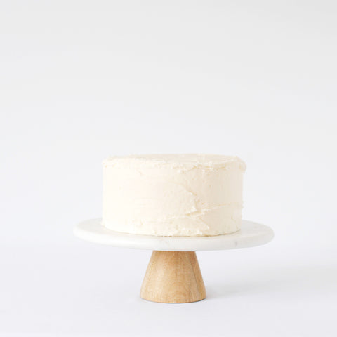 Plain White frosted cake 