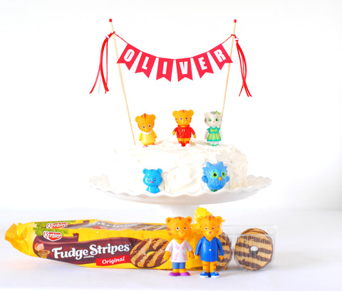 Cake Topper, Winnie the Pooh Themed, Personalized Name + Age