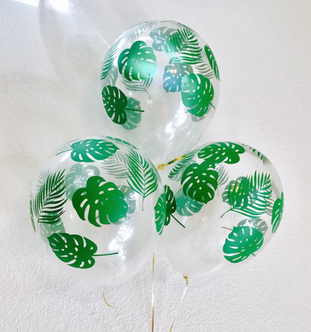 palm leaf balloons for sloth birthday party | girly gifts