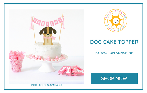 Avalon Sunshine Puppy Party Cake Topper