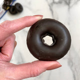 Entemann's Chocolate mini donuts for race car birthday cake 