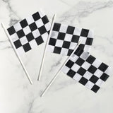 checkered racing flags for race car birthday party