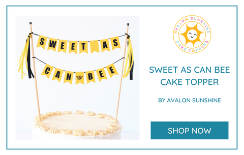 Sweet as can BEE cake | cake topper by Avalon Sunshine