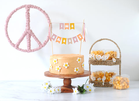 TWO GROOVY birthday party ideas | cake topper by Avalon Sunshine