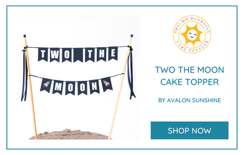 TWO the Moon Birthday Cake Topper | Cake Toppers by Avalon Sunshine