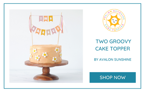 TWO GROOVY Birthday Cake Topper | cake toppers by Avalon Sunshine