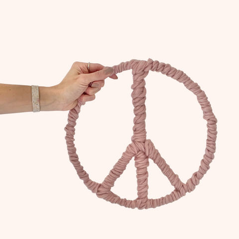 Yarn Peace Sign for Groovy Birthday Party Decoration | Avalon Sunshine