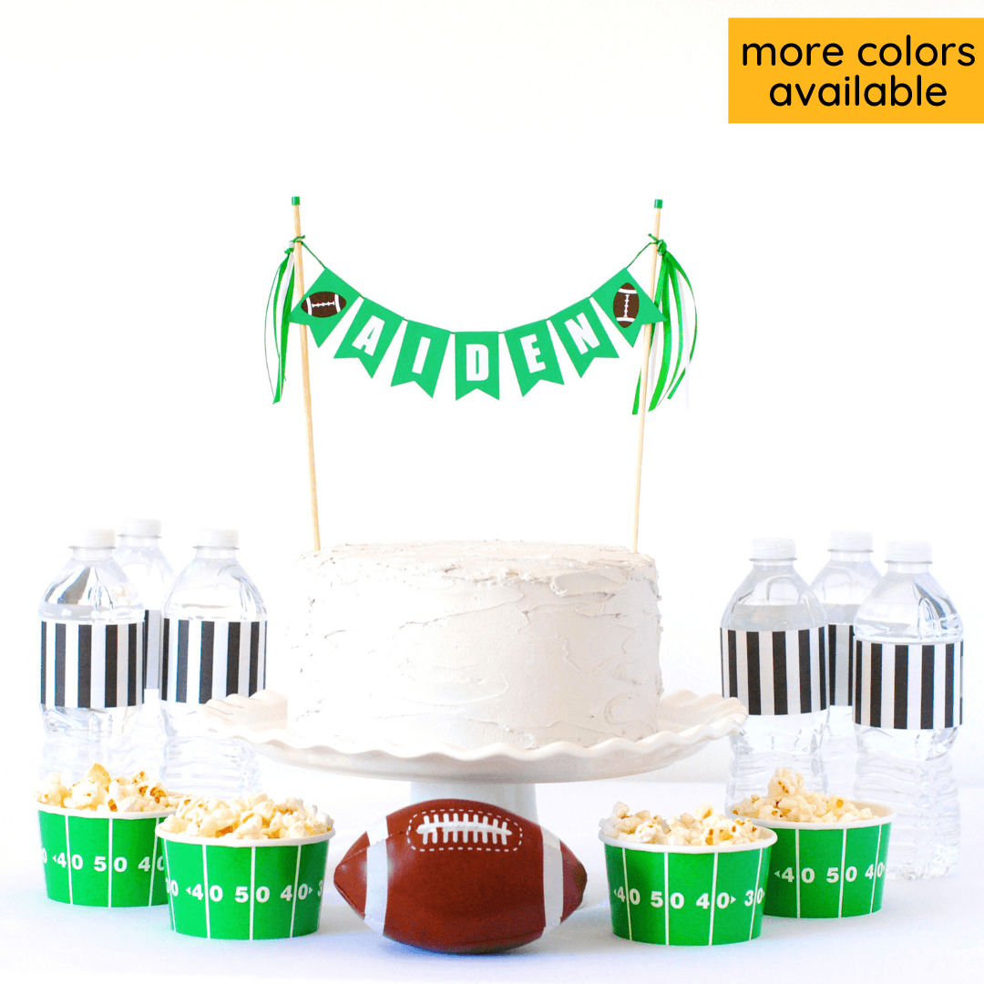 football birthday cake with name