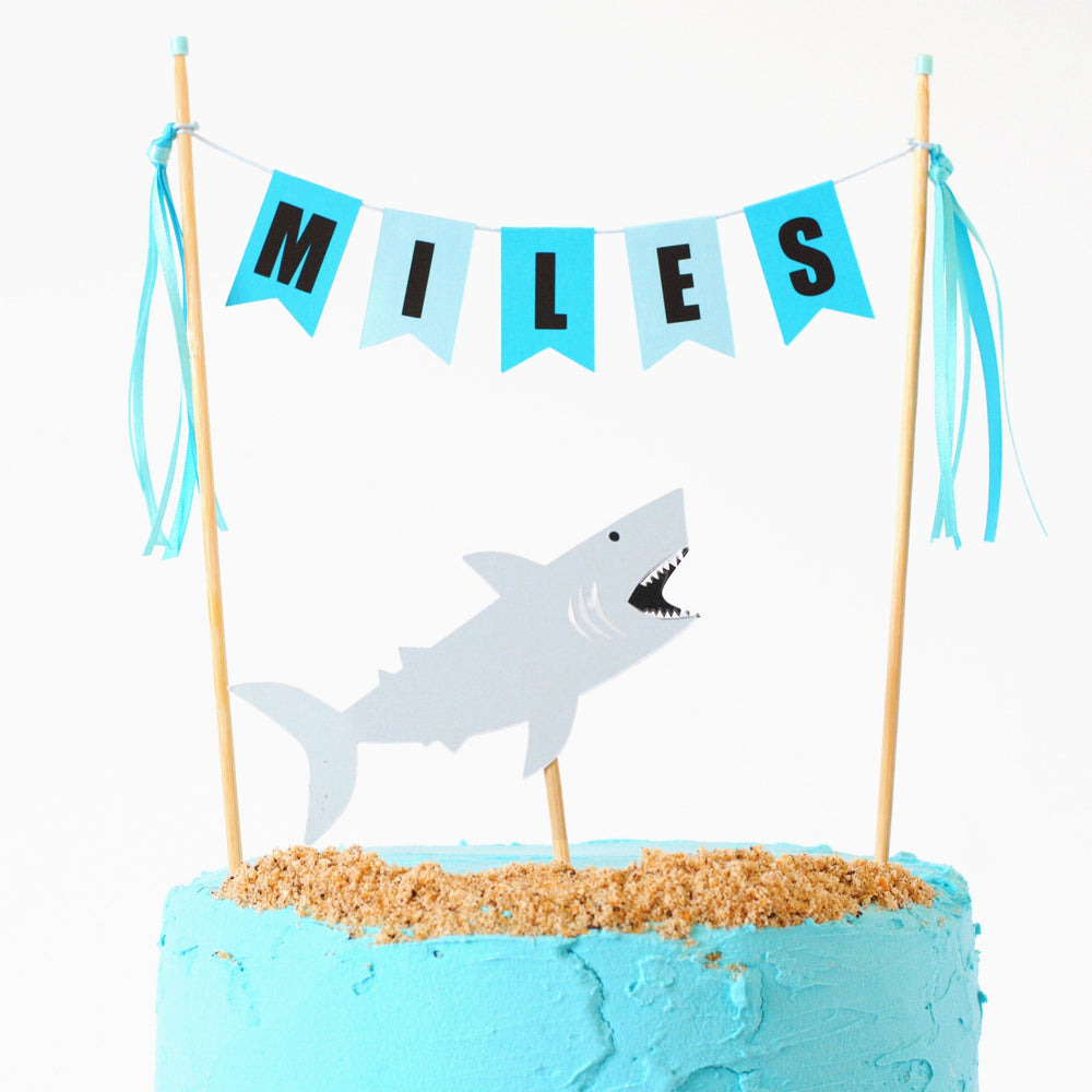 shark cake topper