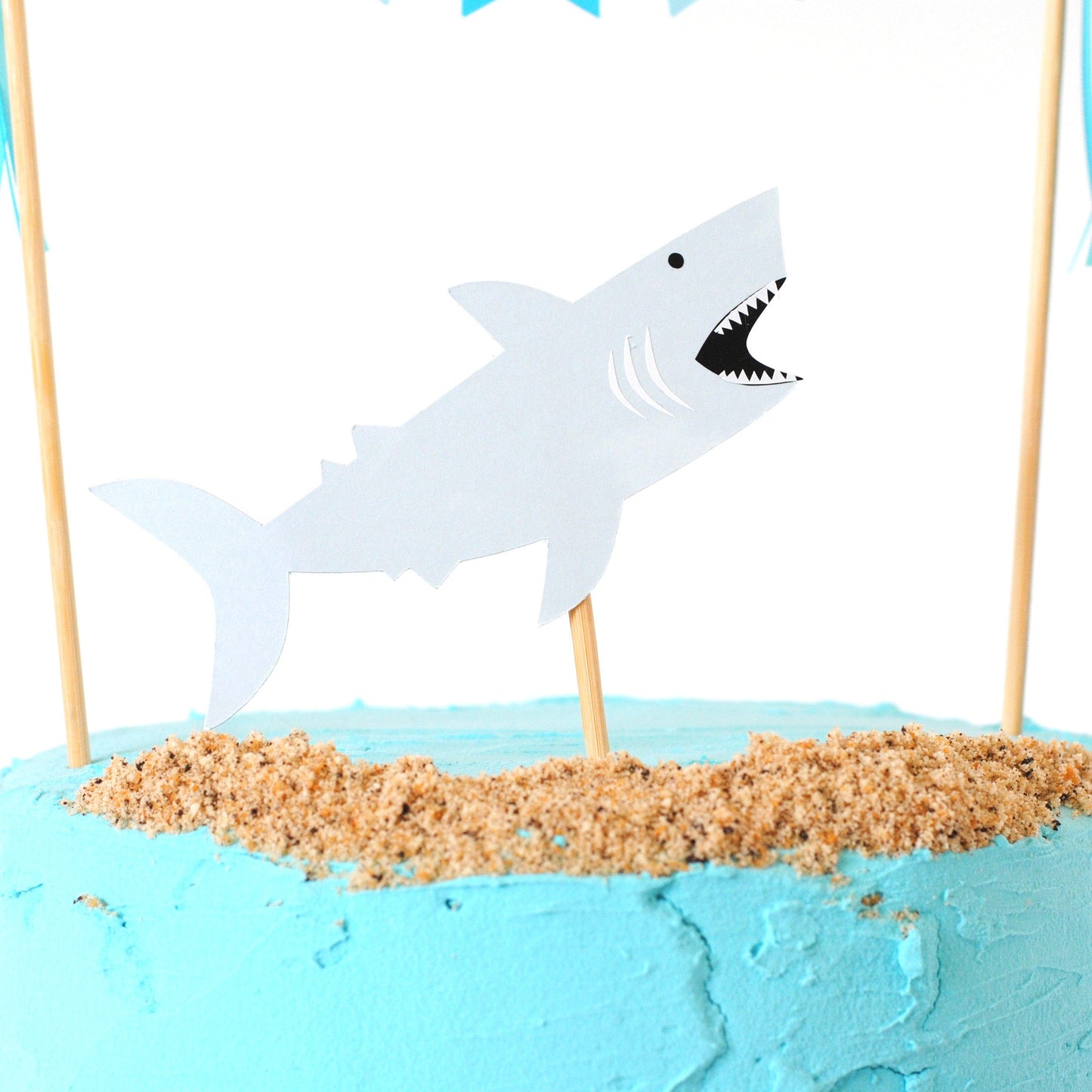 shark cake topper