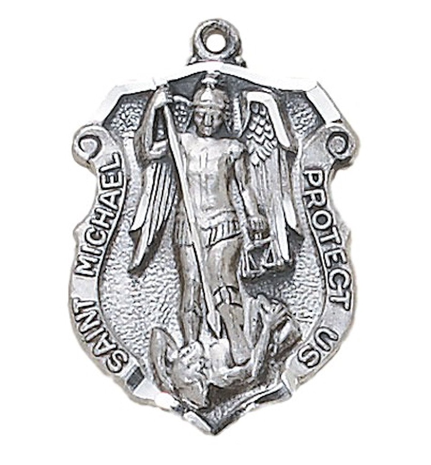 sterling silver saint michael pendant