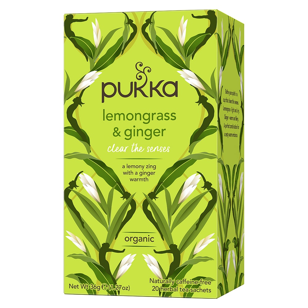 Se Pukka Lemongrass & ginger te organic - 20 stk - brev te hos Teago.dk