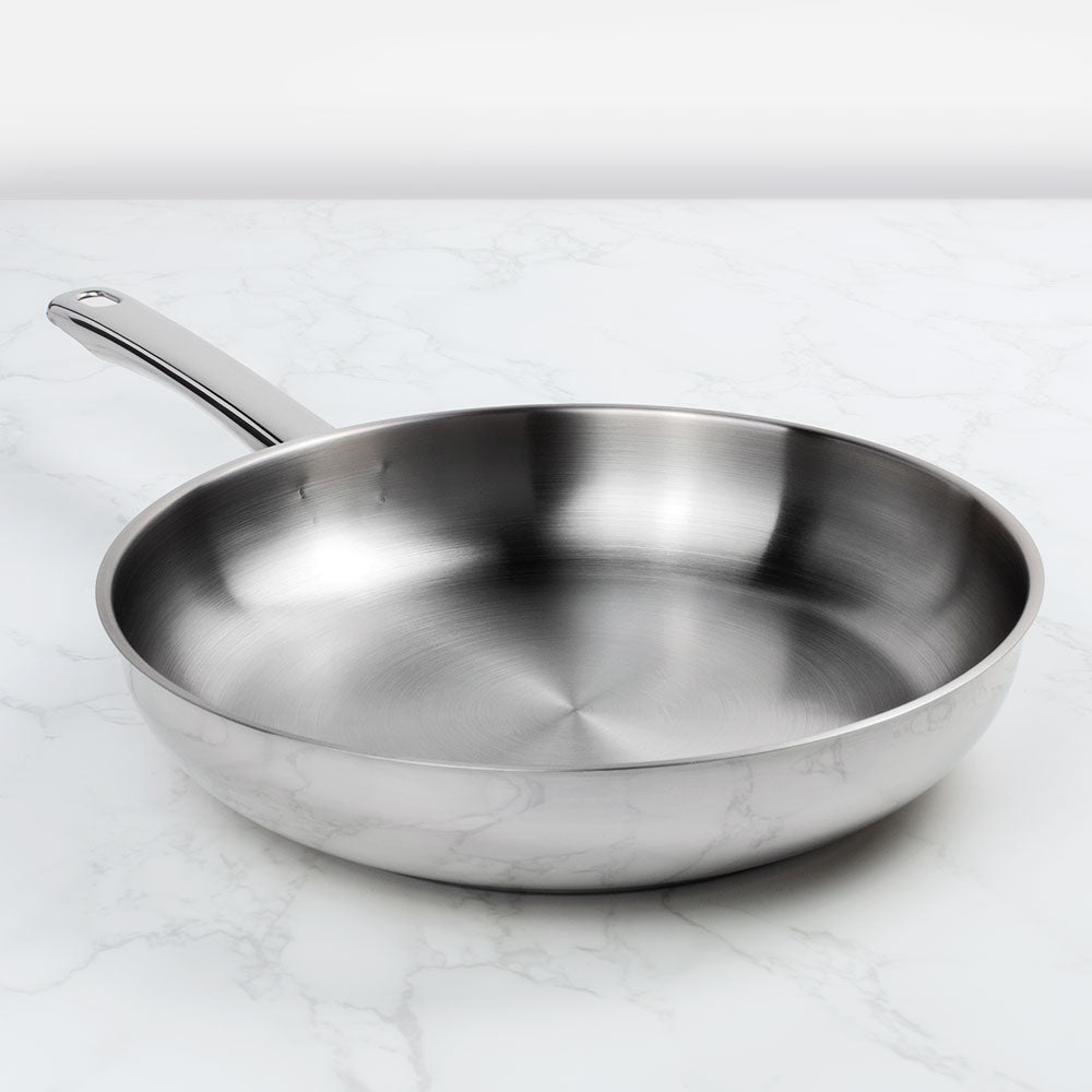 Classic Stainless Steel Frying Pan with Hollow Handle – Hutch Kitchen
