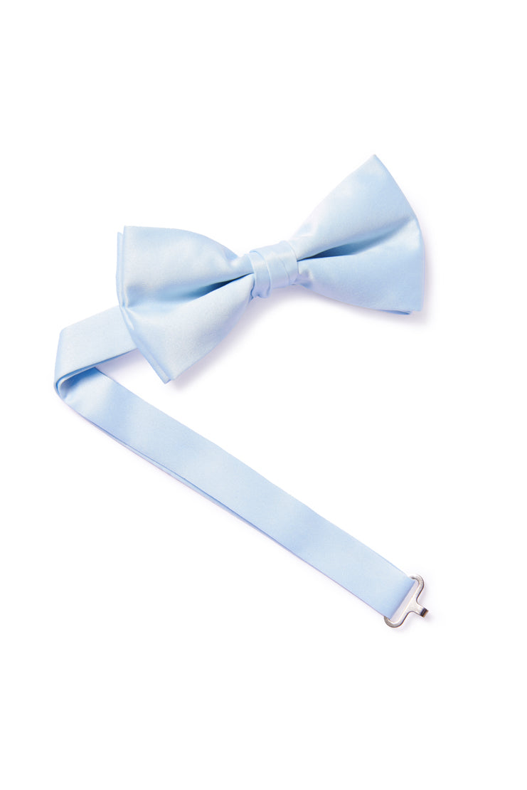 Light Blue Satin Bow Tie – Pippa & Pearl