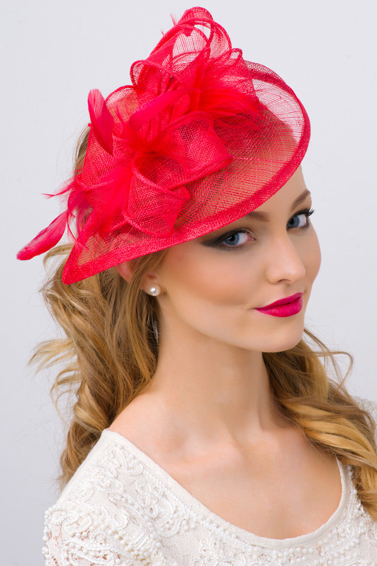 Penny Fascinator - Red | Pippa & Pearl