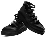 Black TUKskin™ Multi-Strap Pointed Mary Jane Creeper