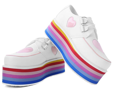 platform shoes rainbow