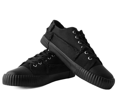 low top sneakers black