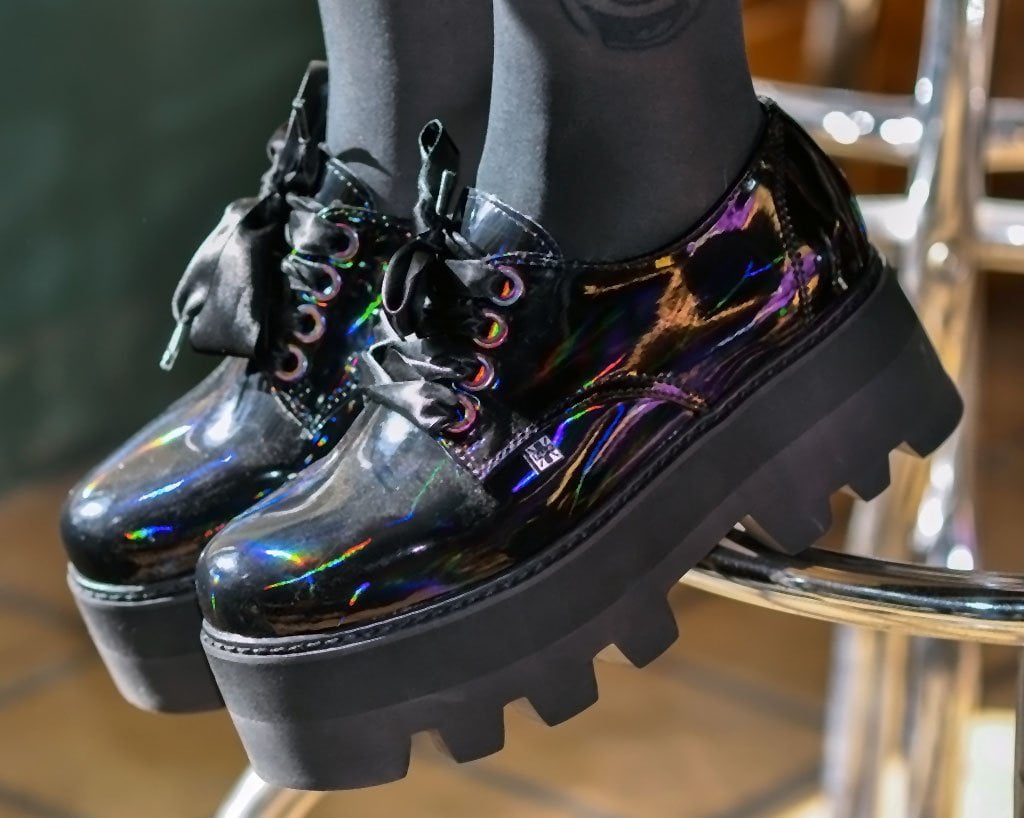 Black Vegan Prism Gibson Dino Lug Sole Shoe