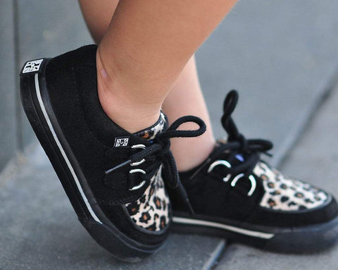 black and leopard sneakers