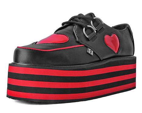 sneakers with red heart