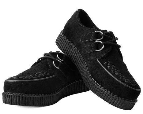 Black Cow Suede Viva II Low Sole Creepers