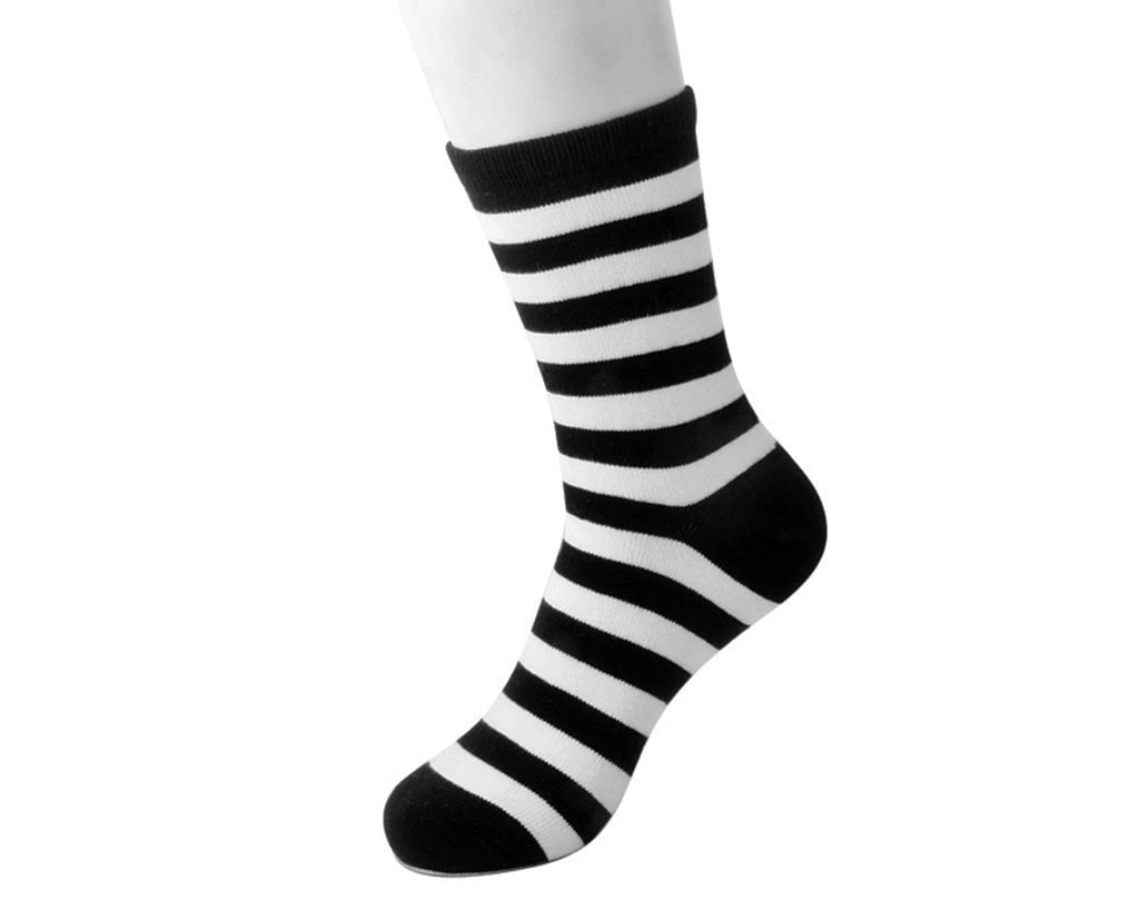 Black & White Striped T.U.K. Men’s Crew Socks