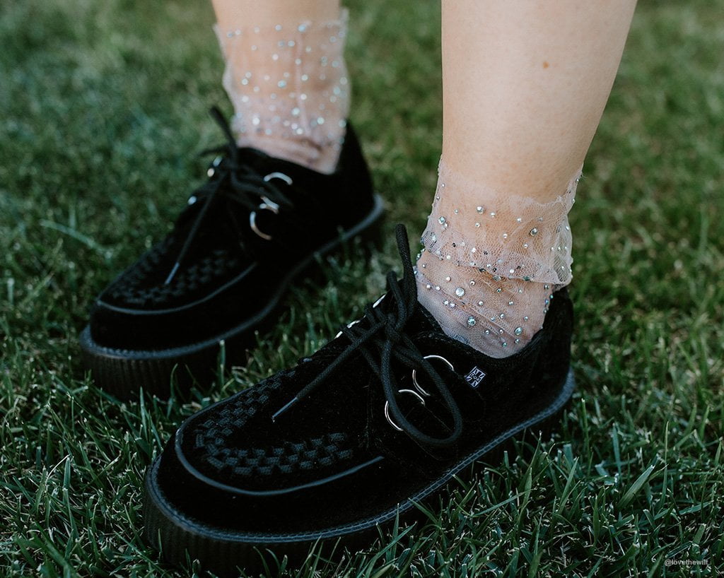 sock shoes with rhinestones