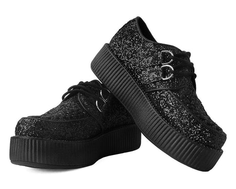 black glitter shoes