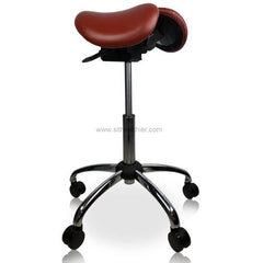 Saddle Shape Stool with Back Support and Tilt-able Seat