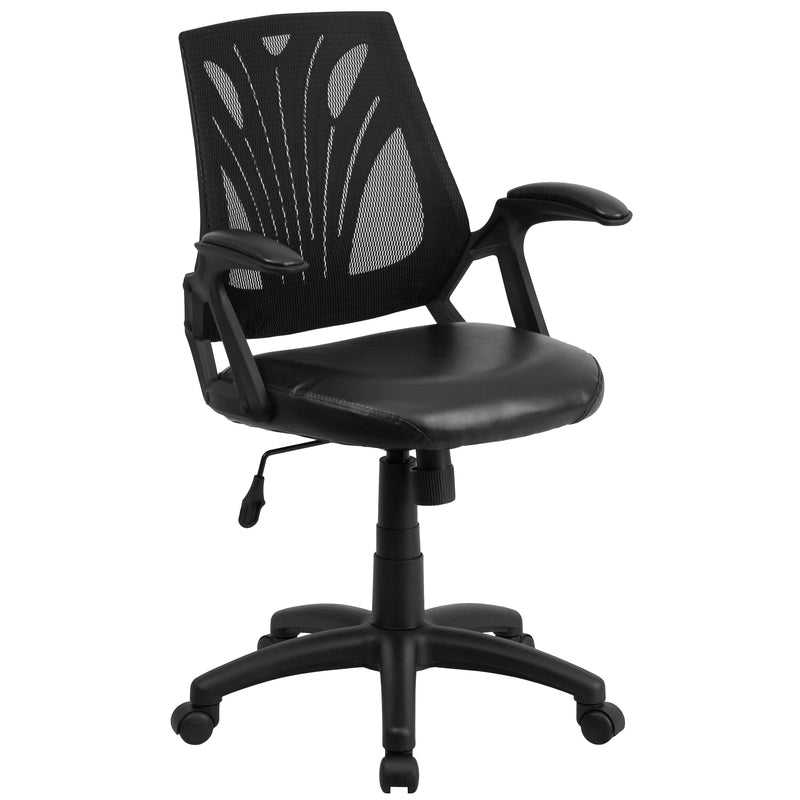 High Back Super Mesh Office Chair with Black Fabric Seat , #FF