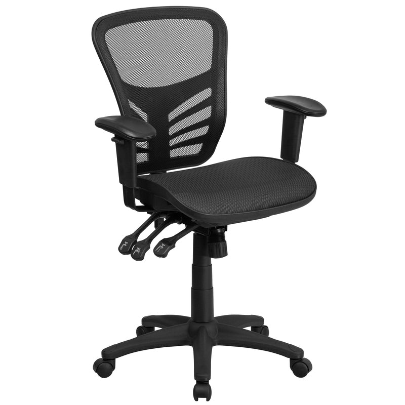 Insignia™ Ergonomic Mesh Office Chair with Adjustable Arms Black