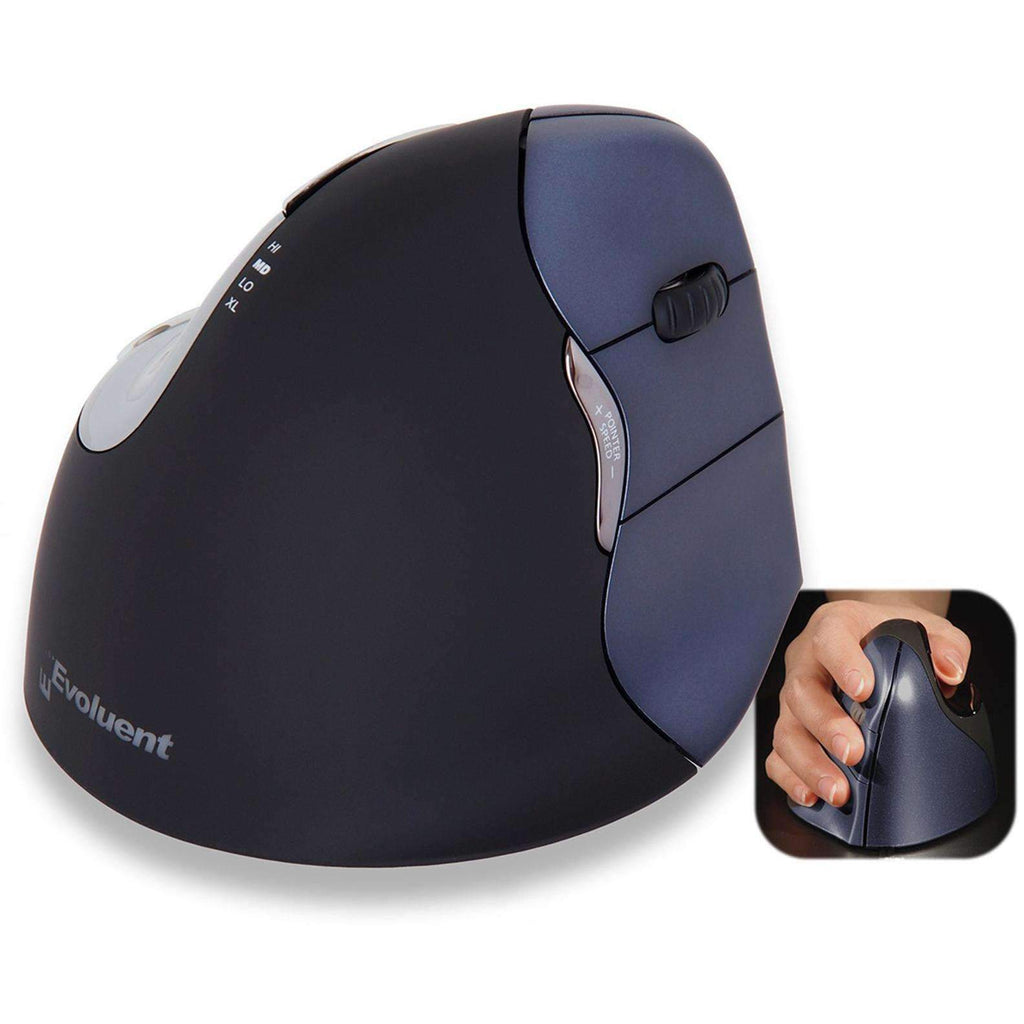 Evoluent Vertical Ergonomic Mouse 4 Right Wireless; VM4RW – Sit Healthier