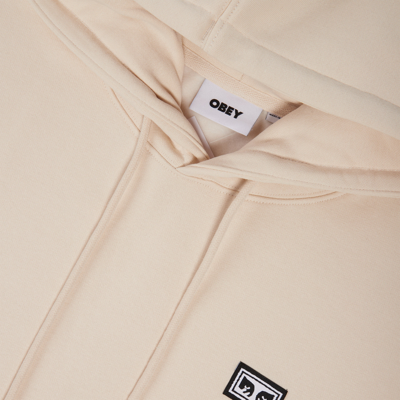 Obey Established Works Eyes Hoodie Collar Off The Hook Montreal #color_unbleached